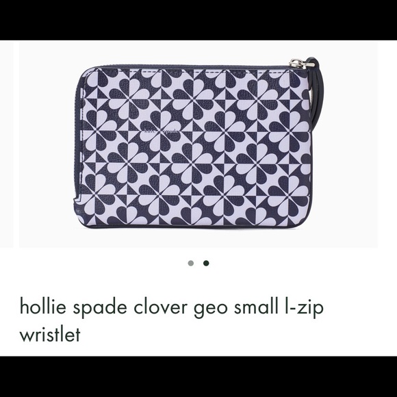 NWT Kate Spade Clover Geo Wristlet - Picture 2 of 3